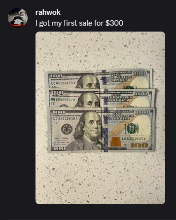 Customer result screenshot